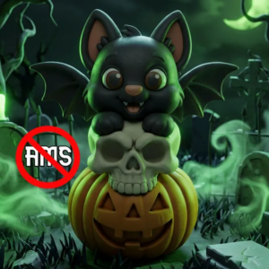 Totem Bat Skull and Pumpkin